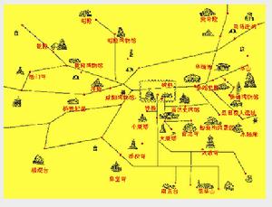 西安市旅遊景點分布簡圖