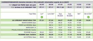 勒克佐TGV站—羅阿訥大巴車時刻表