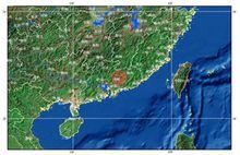 2012年8月31日13時52分震源圖