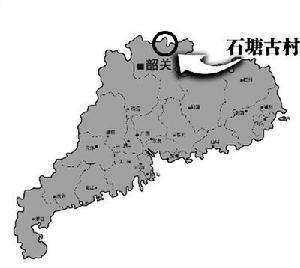 石塘古村在廣東的位置