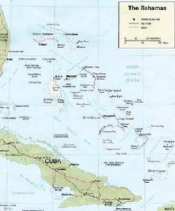 巴哈馬地理位置圖