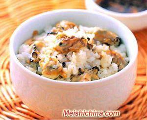 牡蠣蒸米飯