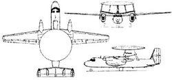E2C“鷹眼”預警機三視圖