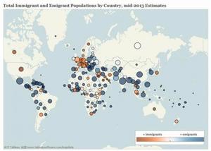 國際移民分布