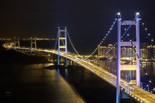 香港青馬大橋夜景