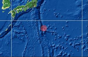 日本小笠原群島附近海域近來地震活動頻繁，上個月30日當地時間12:25分，小笠原群島西部發生芮氏6.9級地震，震源深度為480公里。