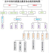 漢中市綠色聯盟志願者協會框架圖