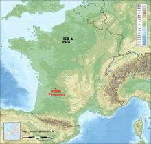佩里格在法國的位置