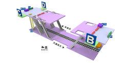 惠新西街北口站站內立體圖