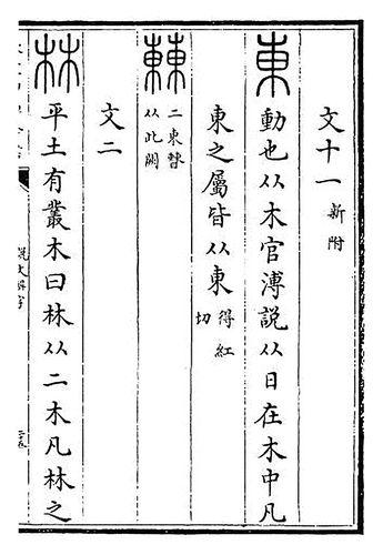 《說文解字》“林”