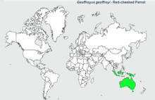 紅頰鸚鵡分布圖