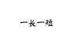 一長一短[漢語詞語]