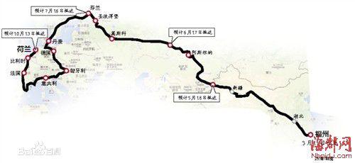 騎車去歐洲線路圖