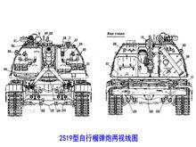 2S19型自行榴彈炮兩視線圖