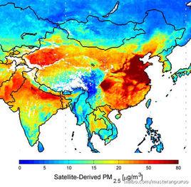 中國空氣污染地圖