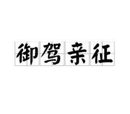 御駕親征[漢語詞語]