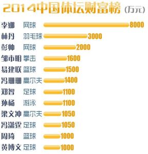 2014中國體壇財富榜