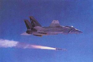 F-14發射AIM-54的瞬間