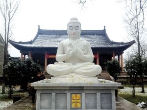 緬甸贈大明寺漢白玉釋迦牟尼坐佛