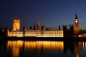 英國議會大廈夜景