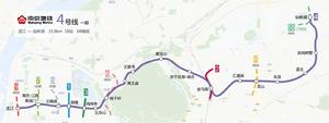 南京捷運4號線一期線路圖