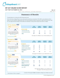 雷靜老師SAT成績單