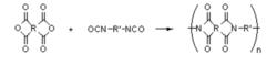 Reaction formula of Polyimidization