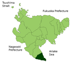 太良町在日本佐賀縣的位置