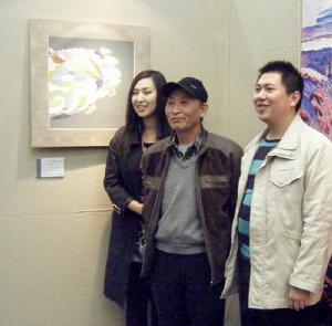（圖）王玉祥、王浩然參加纖維藝術展