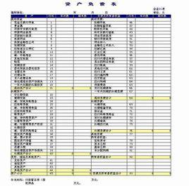 預計資產負債表