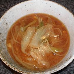 白菜豆醬湯