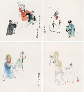 關良《戲劇人物》  1953年 北京畫院藏