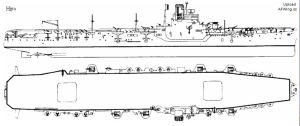飛鷹號（HIYO）航空母艦的線圖