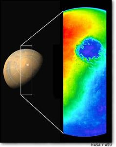 紅外攝像機拍下的火星圖像