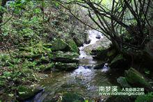 森林 瀑布 風景 山水 溪水 小河 山峰 雪景