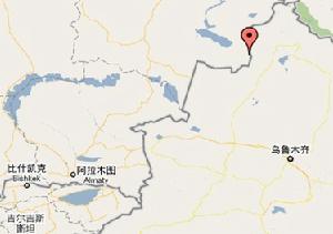 托普鐵熱克鎮在新疆維吾爾自治區內位置