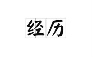 經歷[漢語詞語]