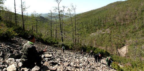 伊勒呼里山主峰大白山上石海景觀