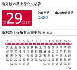 南充公交新29路