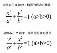 橢圓的標準方程