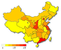 註冊企業地區分布