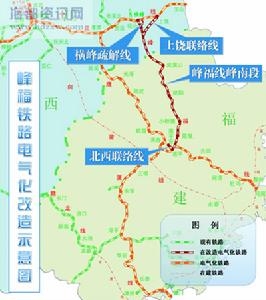 峰福鐵路線路示意圖