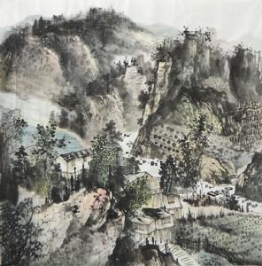 家鄉，68×68CM