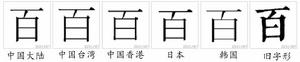 百[漢語漢字]