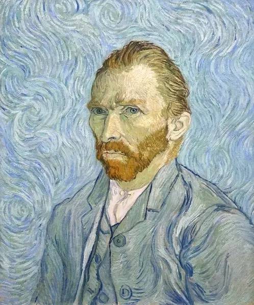 梵谷《自畫像》，1889  Van Gogh,Self-portrait，1889