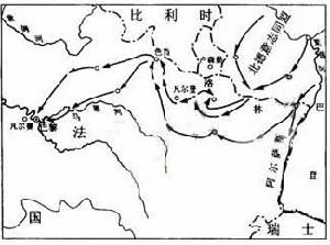 瓦爾密戰前形勢圖