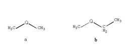 a：甲醚    b：甲乙醚