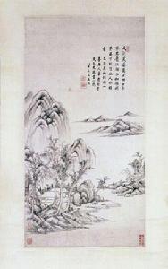 仿子久山水圖[王撰創作中國畫]