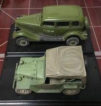 GAZ-61和GAZ-67B的模型對比，可見尺寸差異