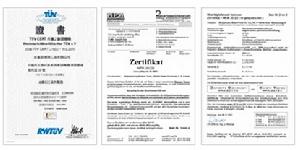 ISO9001質量管理體系認證及德國MPA產品安全認證書